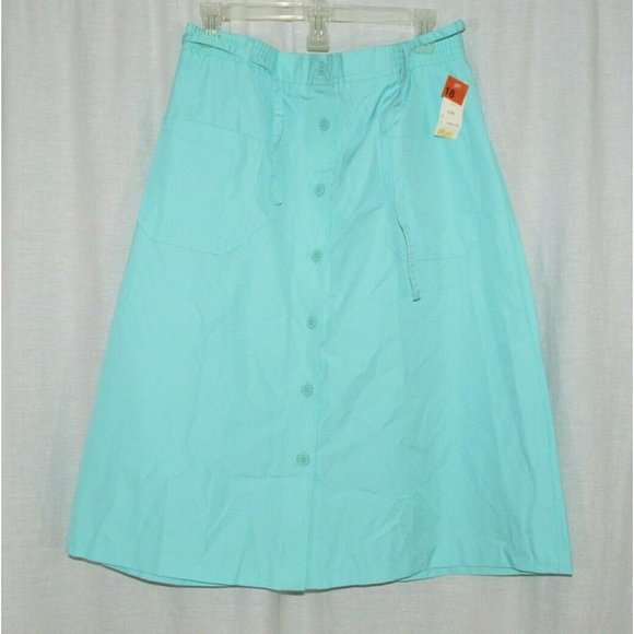 Jeana Dresses & Skirts - JEANA Teal Blue Polyester Cotton Blend Pocketed Bu